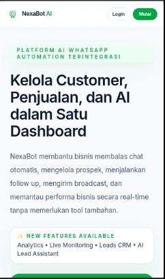 NexaBot AI Mobile Mockup